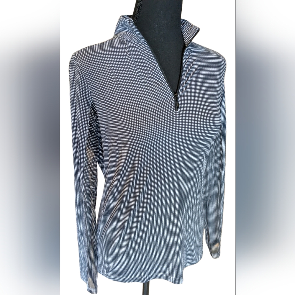 Ibkul Mini Check Mock Neck Top - Picture 4 of 12